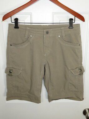 Kuhl Splash Shorts Womens Size 6 Cargo Hiking VTG Patina Dye 11" Inseam